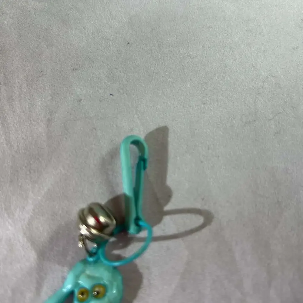 Vintage 80s Plastic Bell Charm Clip-On Girl